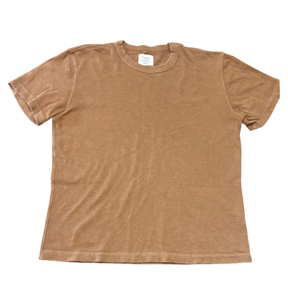 Buck Mason Field-Spec Cotton Heavy Tee Brown Short Sleeve Crewneck Mens Large